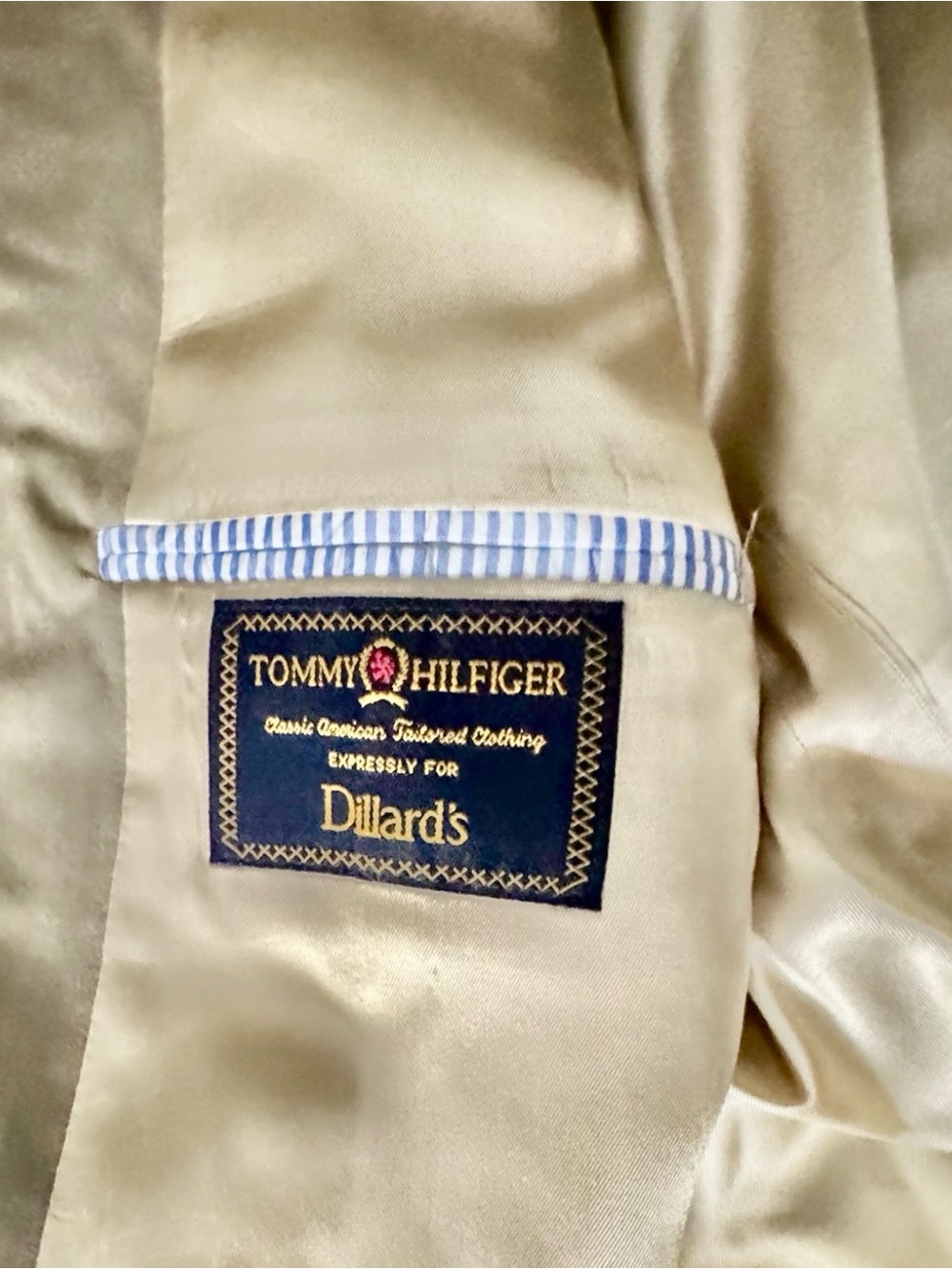 Tommy Hilfiger Tan Wool Sport Coat Blazer 42R Beige 2 Button Classic - Picture 10 of 14